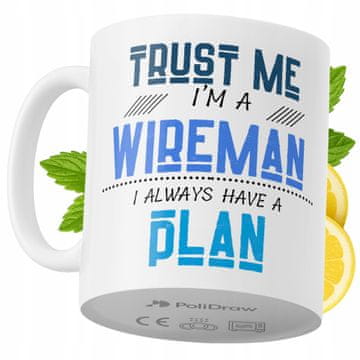 Šalica za žičara s duhovitim grafičkim dizajnom, bijela, 330 ml