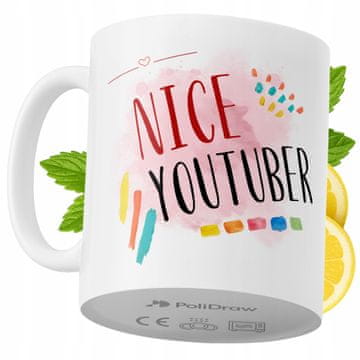 Šalica za youtubera, smiješna i duhovita, za kavu i čaj, 330 ml