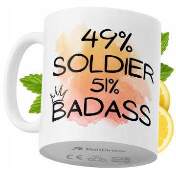 Bijela šalica za mušterije s duhovitim tekstom, 330 ml