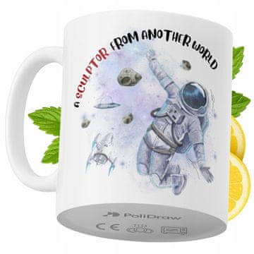 Šalica za kipara s duhovitim tekstom, bijela, 330 ml