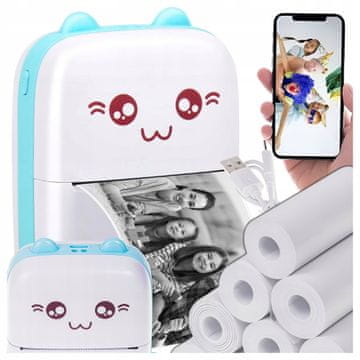 DRUKUŠ toplinska pisačica za fotografije BLUETOOTH MINI KOT + 11 komada valjaka za ispis