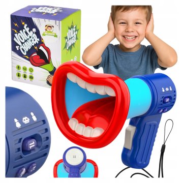 Plavi megafon za promjenu glasa, modulator glasa sa snimanjem, tri moda glasa