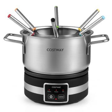 Northix Električni set za fondue 1200 W, 2,3 l, kontrola temperature, 6 vilica