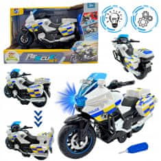 Policijski motocikl sa svjetlima i zvukovima, na pogon motor, polica, 30 cm