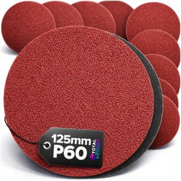 10 komada brusnih ploča s čičak trakom, brusni papir, brusne ploče 125mm P60