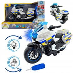 Policijski motocikl sa svjetlima i zvukovima, na pogon motor, polica, 30 cm