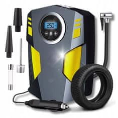 Automobilski kompresor, pumpa za zrak 12V, s LED LCD zaslonom, 120W, 30L/min