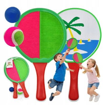 Komplet za igru reketi palice 2 u 1 CATCH BALL hvatač čičak dvije loptice