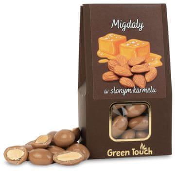 Bademi u slanom karamelu 100 g, badem, karamel, bijela mliječna čokolada
