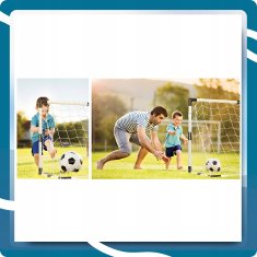 Prijenosni nogometni gol 122x65 2u1, nogometni gol s pumpicom i loptom