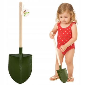 Dječja saperska lopatica za plažu i pješčanik, sigurna, eko drvo, 55 cm