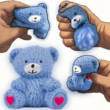 Gnječiva igračka medvjedić antistresna mekana senzorična squishy plava