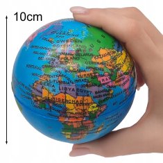 Lopta Globus GIGANT 10 cm, loptica svijet edukativna, mekana i ogromna