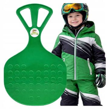 Klizač za snijeg Jabluško za sanjkanje XXL 58 cm, čvrsti, zelena
