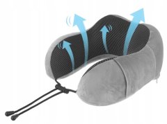 Jastuk za putovanja za vrat 3D memory foam, set 4u1 za avion i auto