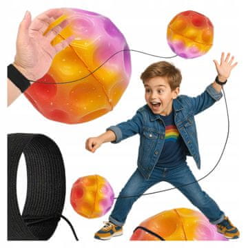 Lopta galaksija na gumici galaxy ball meteor loptica za vježbanje