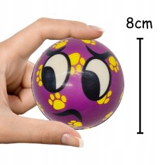 Minka antistres loptica za stiskanje, smiješak, opuštajuća, 8 cm