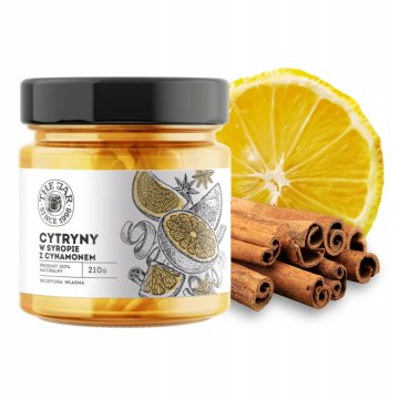 Limun u sirupu, kriške s cimetom za čaj 210 g The Jar naturalne