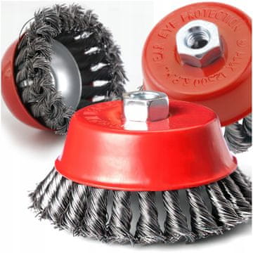INNA Žičana četka za kutnu brusilicu, pletena, navoj M14, 4" 100 mm