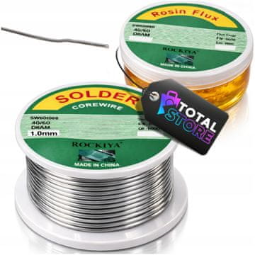 Lem za lemljenje s kolofonijom, kolofonijski topnik, set 1mm