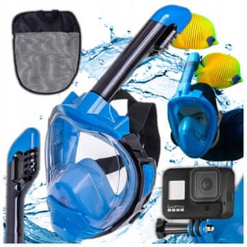 Ronić maska za ronjenje punog lica L/XL DryTop antifog GoPro