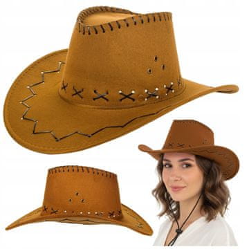 Kaubojski šešir Yellowstone country western s prošivanjem