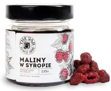 Maline u sirupu, cijeli plodovi, 235g, the jar, od trske