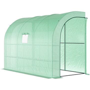 Homestar Staklenik s policama i prozorima, 300x150x213 cm, zelene boje