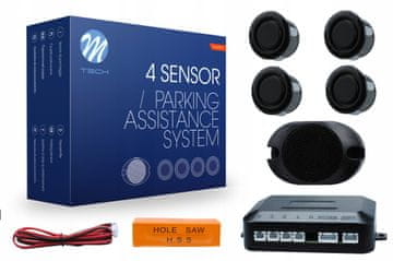 M-Tech Senzori za parkiranje 4x BUZZER crni 18mm