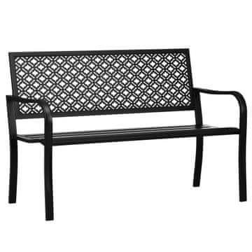 Homestar Vrtna klupa za 2 osobe 127x63x83 cm crna
