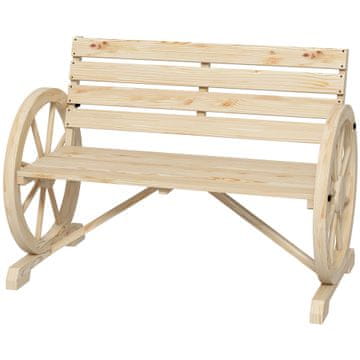 Homestar Vrtna klupa za 2 osobe 105,5x56x79 cm prirodna