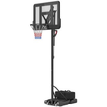 Homestar Stalak za košarkaški obruč, podesiva visina 230-305 cm, ploča 110x75 cm, crna