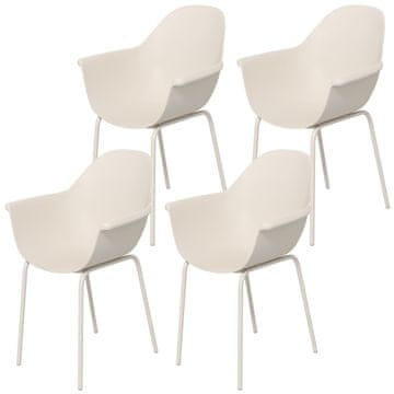 Homestar Set vrtnih stolica 4 komada 59x55x84 cm siva
