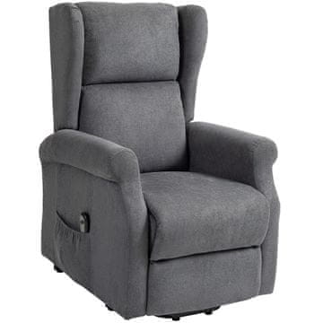 Homestar Naslonjač s električnim podizanjem, dimenzije 74x94x111 cm, sivi