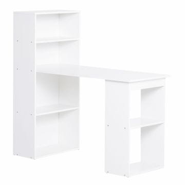 Homestar Radni stol s policom 120x55x120 cm Bijeli