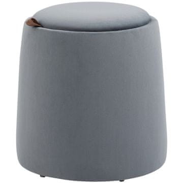 Homestar Okrugli tabure s prostorom za pohranu 44x47,5 cm sivi