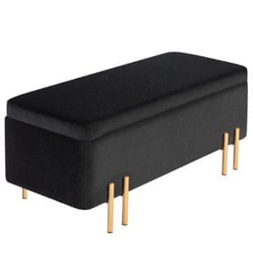 Homestar Klupa s prostorom za pohranu 100x40x42 cm Crna