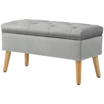 Homestar Klupa za pohranu 102x35x43 cm Siva