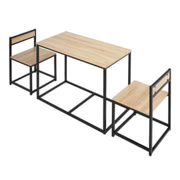Homestar Set za blagovaonski stol 3 dijela 90x47x76 cm hrast
