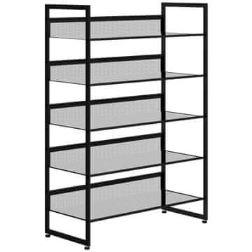 Homestar Stalak za cipele 5 polica 72x30x102 cm crni