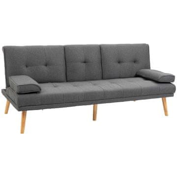 Homestar Trosjed na razvlačenje 3-sjedalo 181x77x78 cm tamnosivi