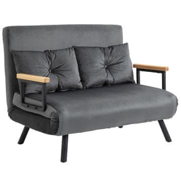 Homestar Kauč na razvlačenje 102x73x81 cm tamnosiva