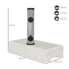 Homestar Baza za suncobran 45x22,5x40 cm Sivi Granit