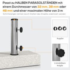 Homestar Baza za suncobran 45x22,5x40 cm Sivi Granit