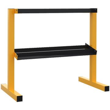 Homestar Stalak za bučice dvostruki 92,5x50,5x80,5 cm žuto-crni