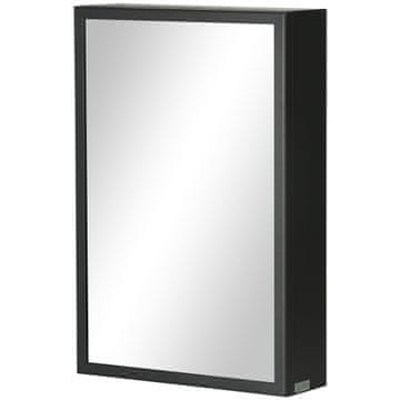 Homestar Ormarić sa ogledalom 3 police 40x12x60 cm crni