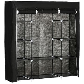 Homestar Ormar od tkanine 150x43x162,5 cm Crni