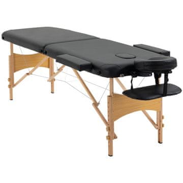 Homestar Masažni stol sklopivi 185x60x61-87 cm crni
