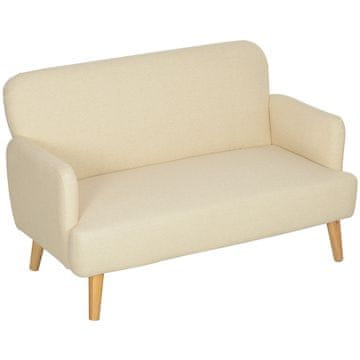 Homestar dvosjed 130x74x79 cm krem bijela