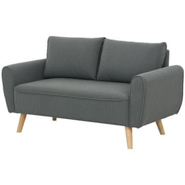 Homestar Dvosedna sofa 145x75x78 cm tamnosiva